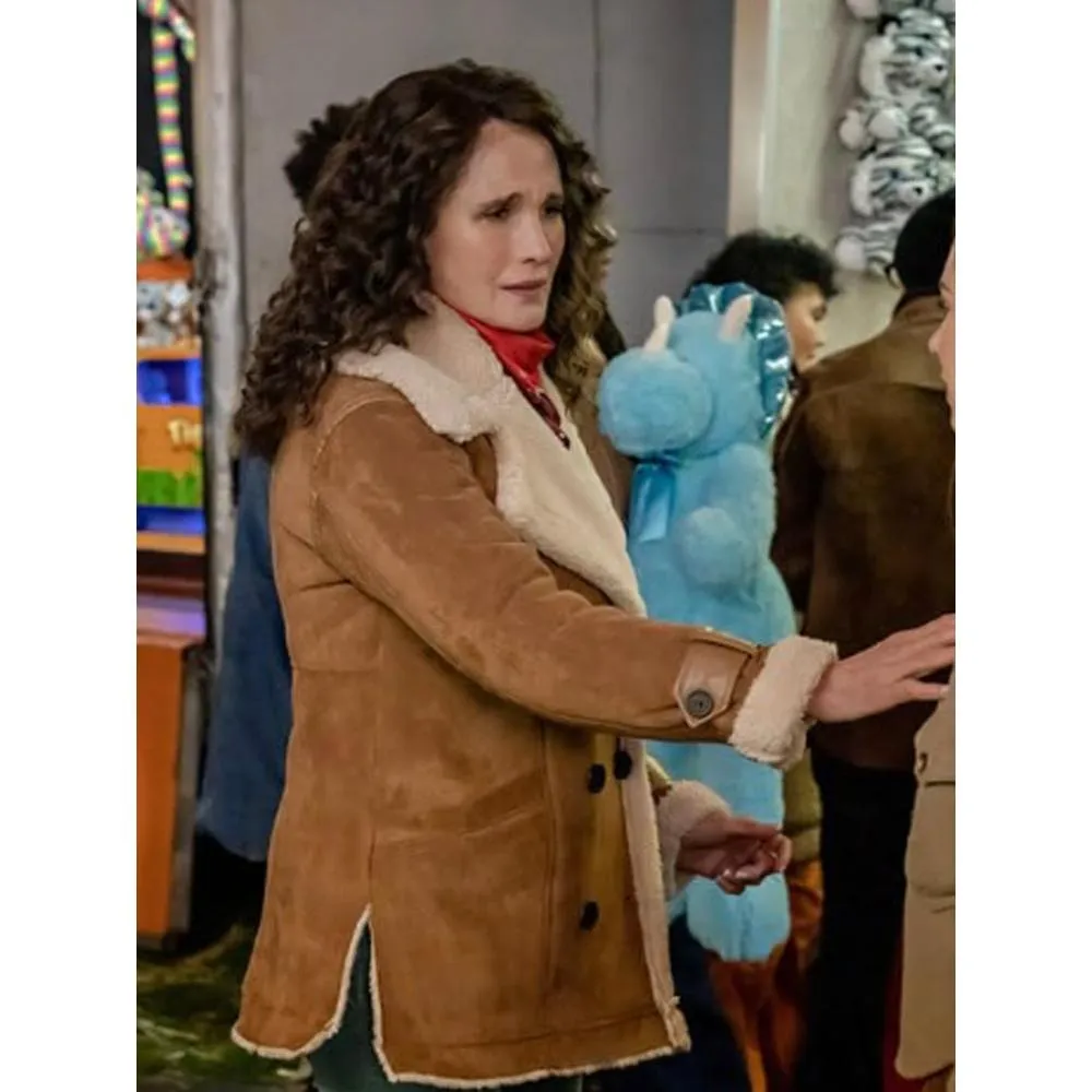 Andie Macdowell Shearling Jacket