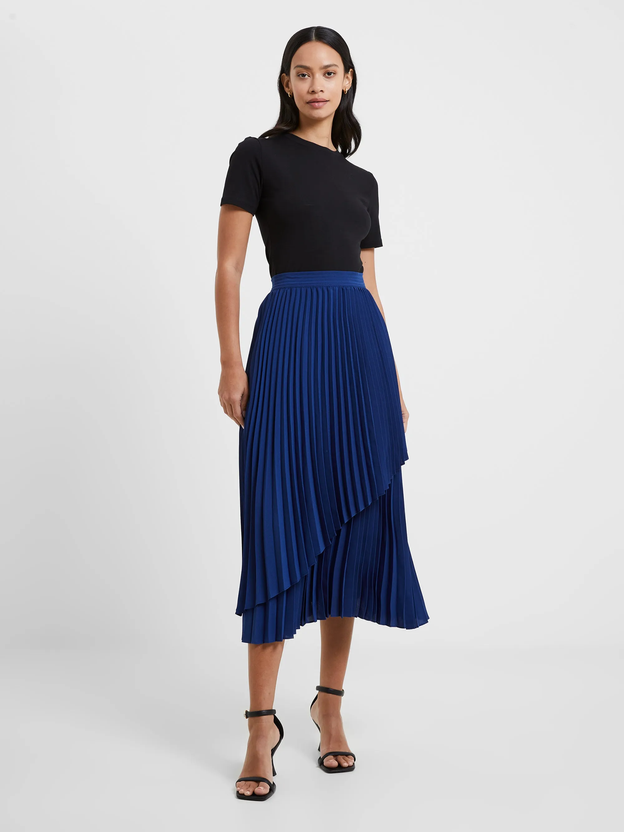 Arie Pleated Midi Skirt