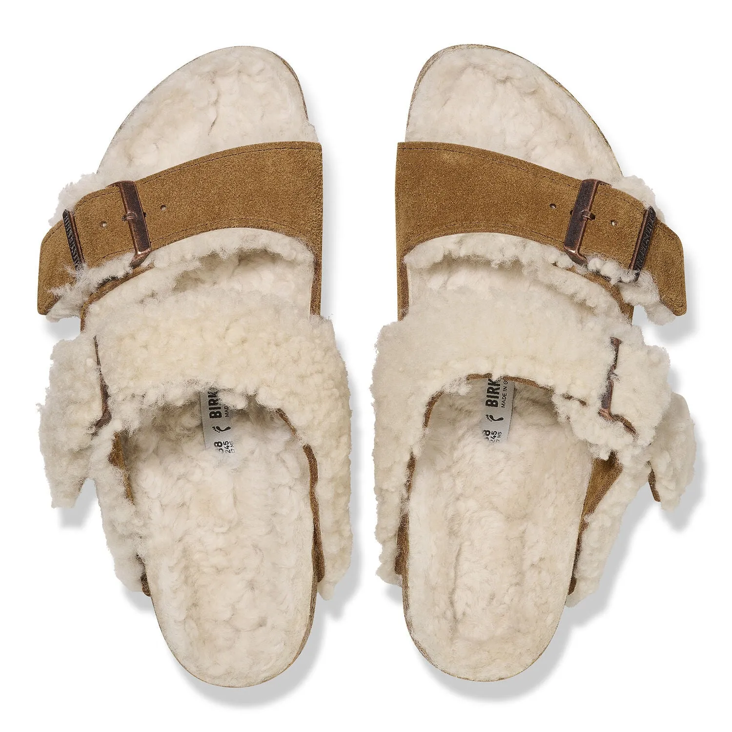 Arizona Suede Leather/Shearling Teddy Split in Mink