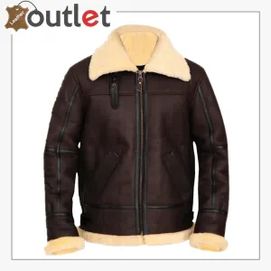 B3 Bomber Aviator Shearling Leather Jacket