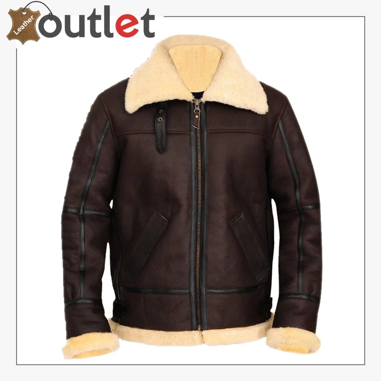 B3 Bomber Aviator Shearling Leather Jacket