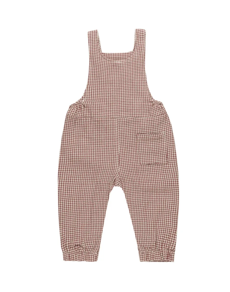 Baby Overall - Plum Gingham