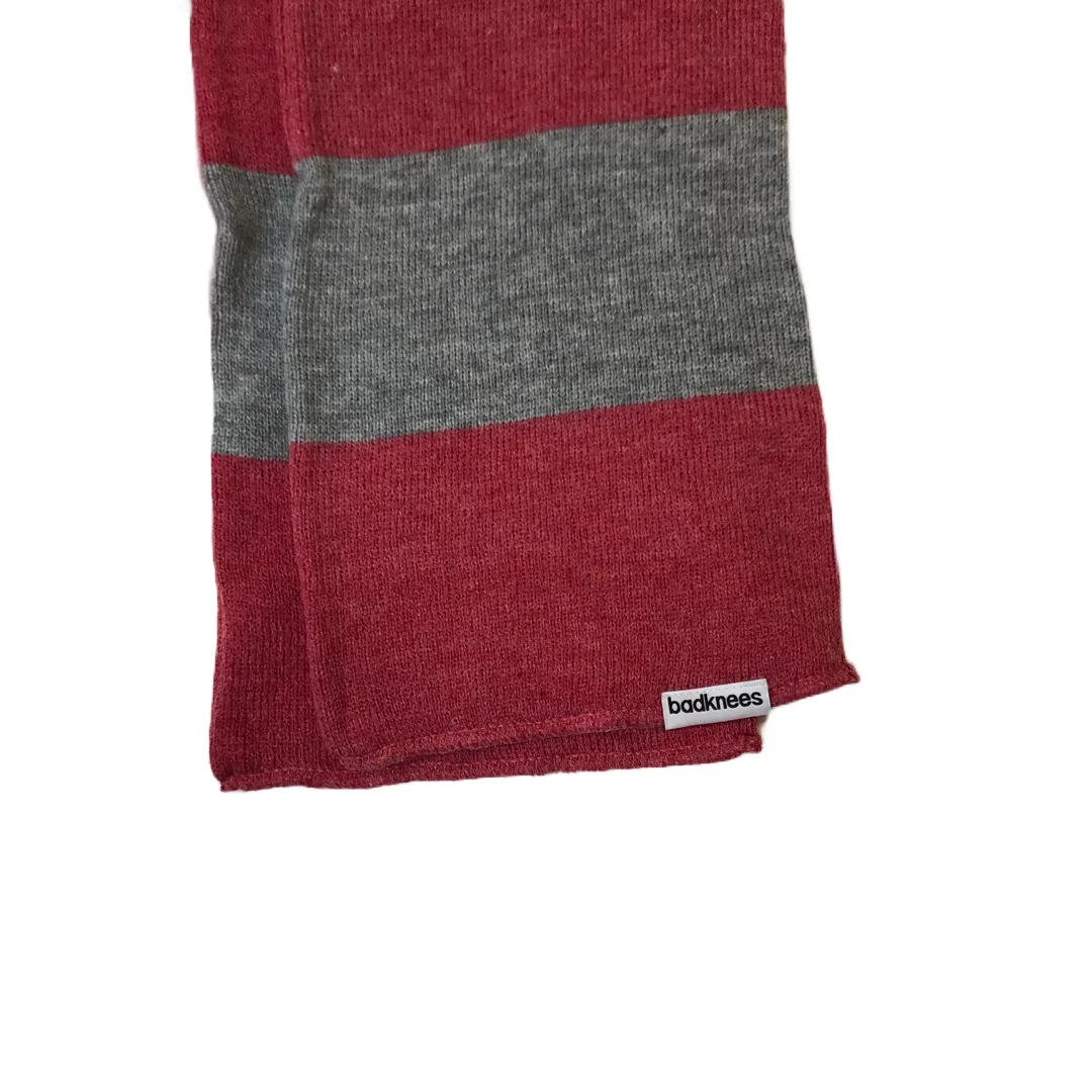 Badknees Scarf- Grey and Red