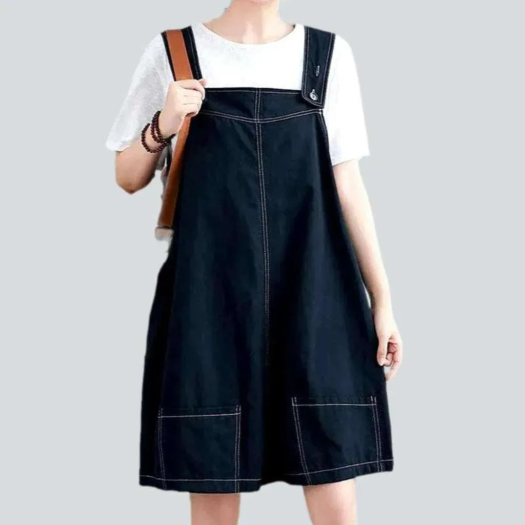 Baggy women's denim overall