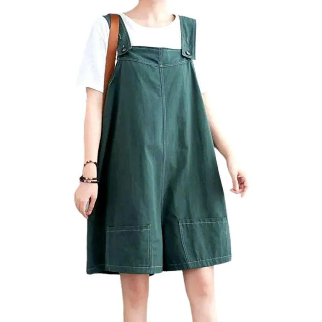 Baggy women's denim overall