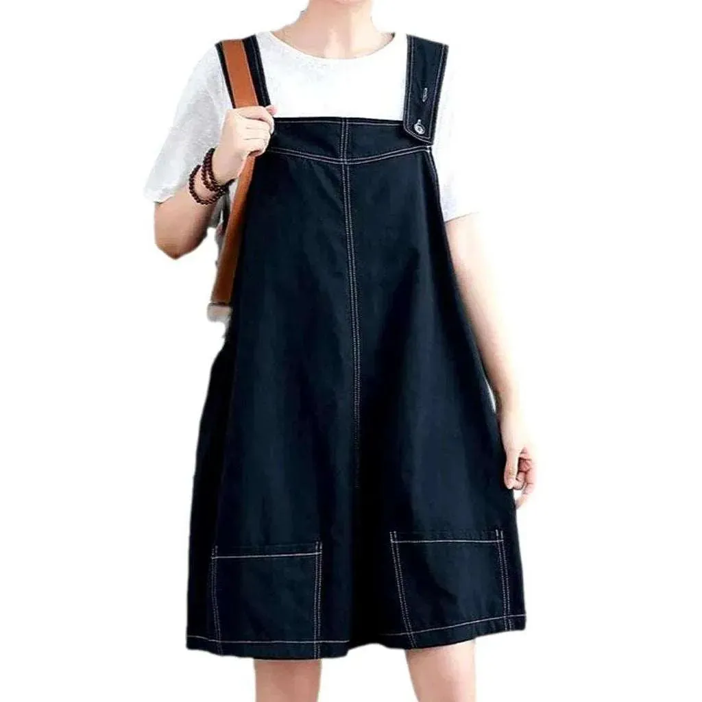 Baggy women's denim overall