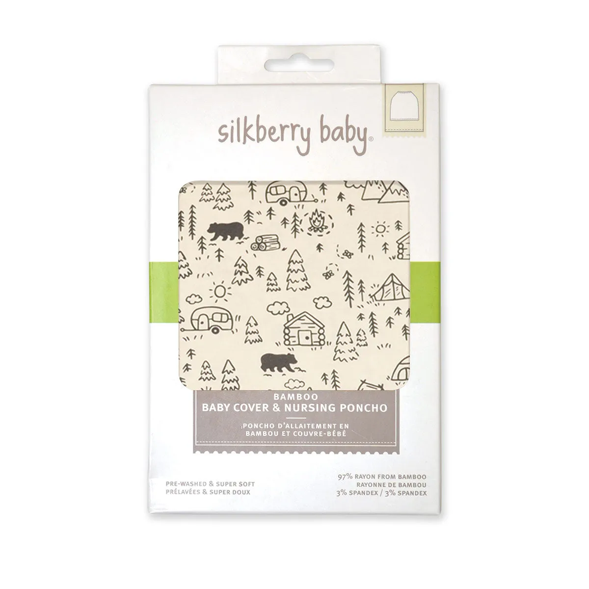 Bamboo Baby Cover & Nursing Poncho (Doodle Camp Print)