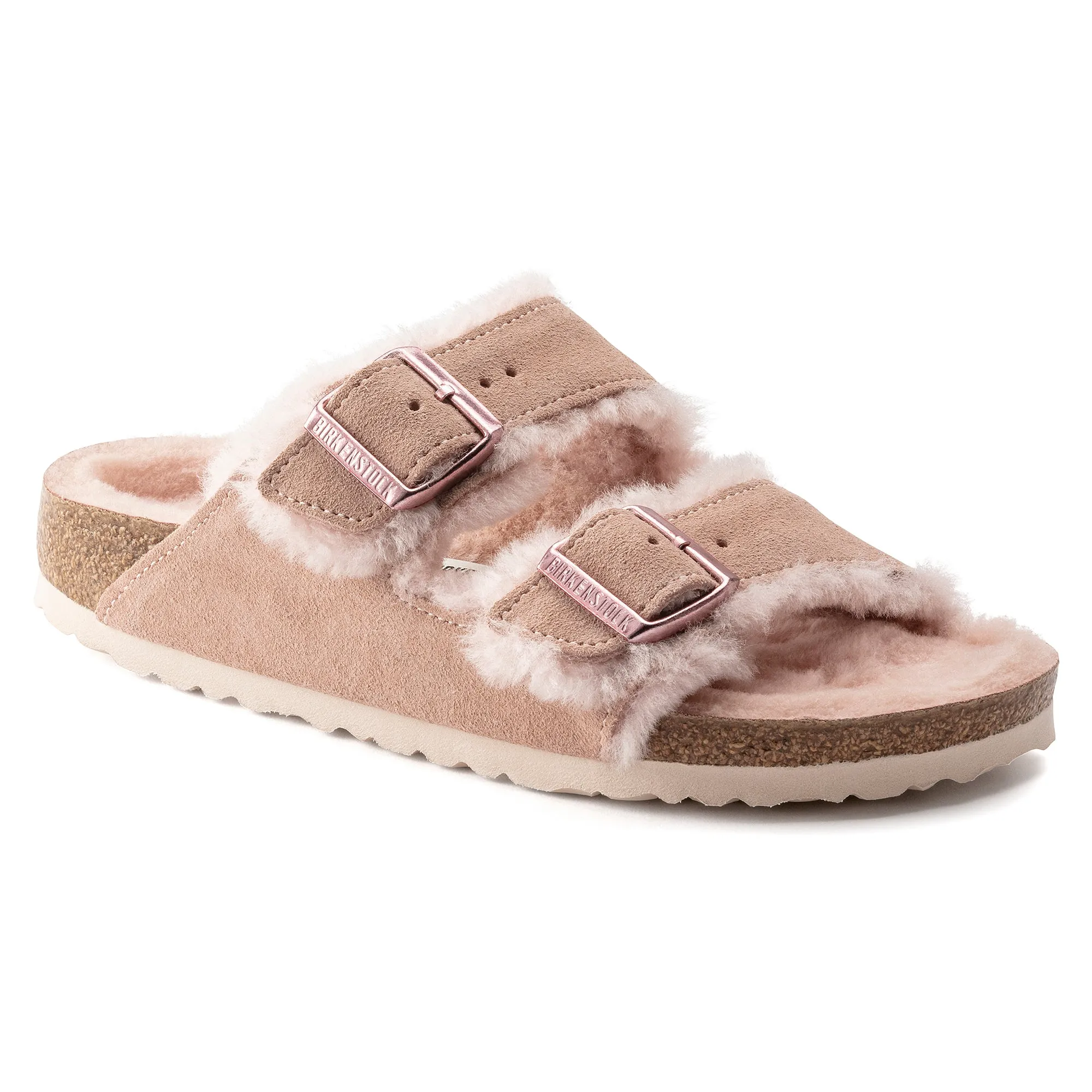 BIRKENSTOCK: ARIZONA SHEARLING SUEDE SANDAL