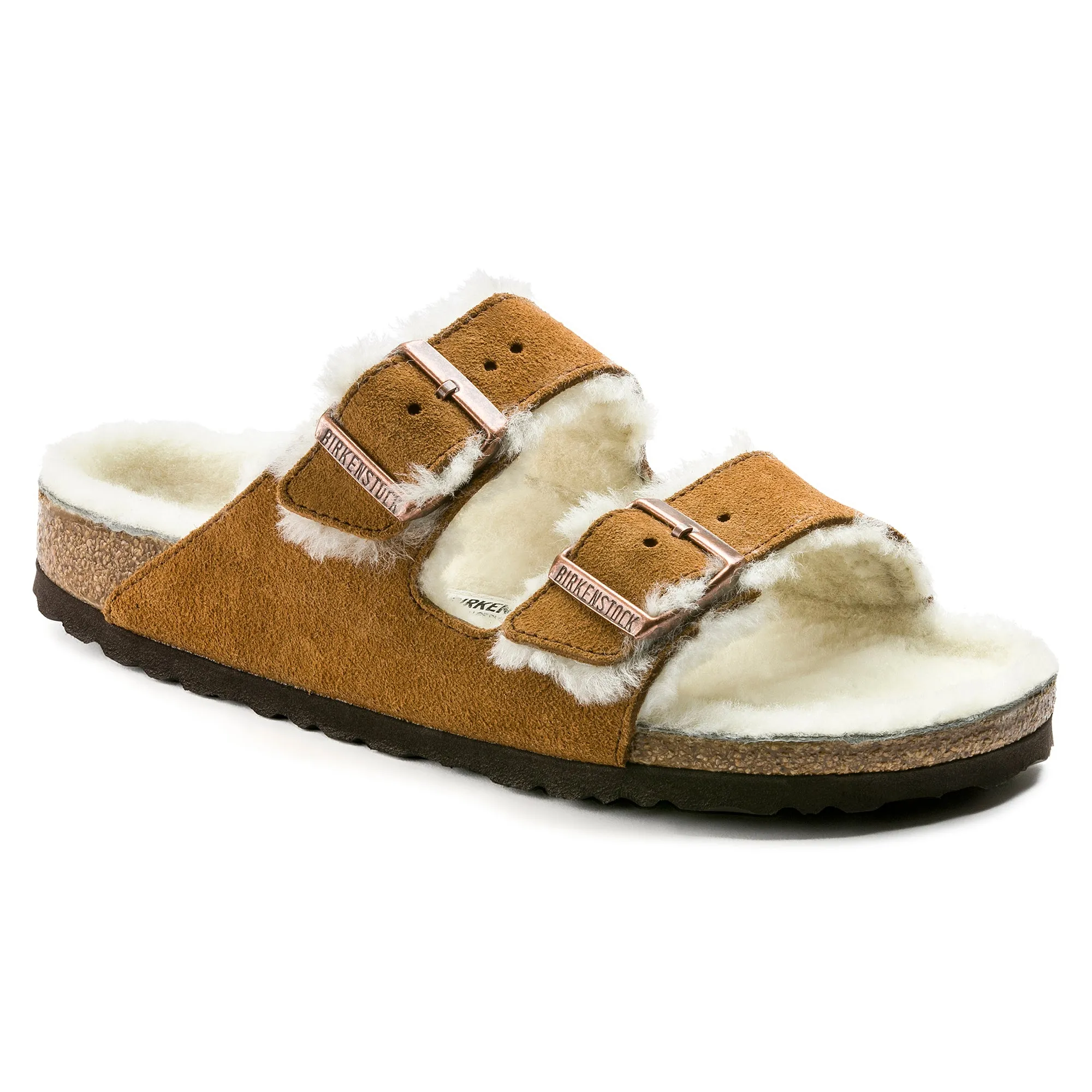 BIRKENSTOCK: ARIZONA SHEARLING SUEDE SANDAL