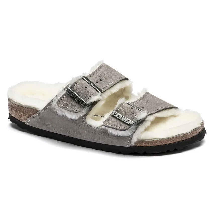 BIRKENSTOCK: ARIZONA SHEARLING SUEDE SANDAL