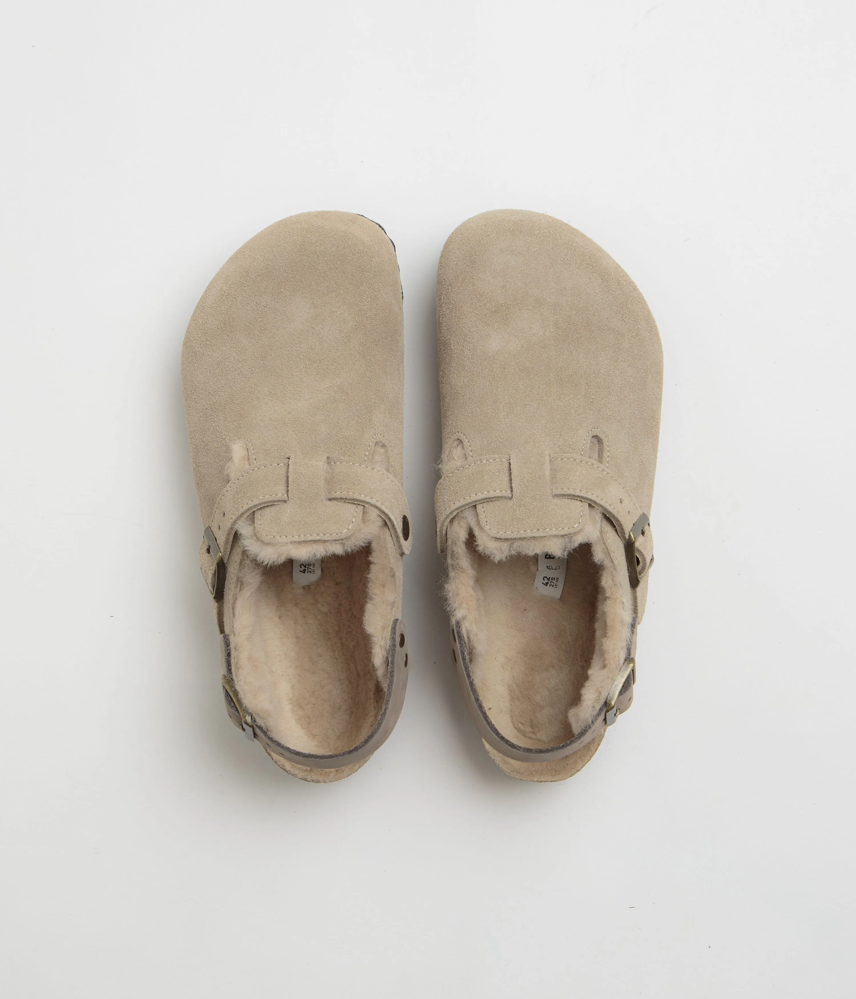 Birkenstock Tokio Shearling Sandals - Taupe