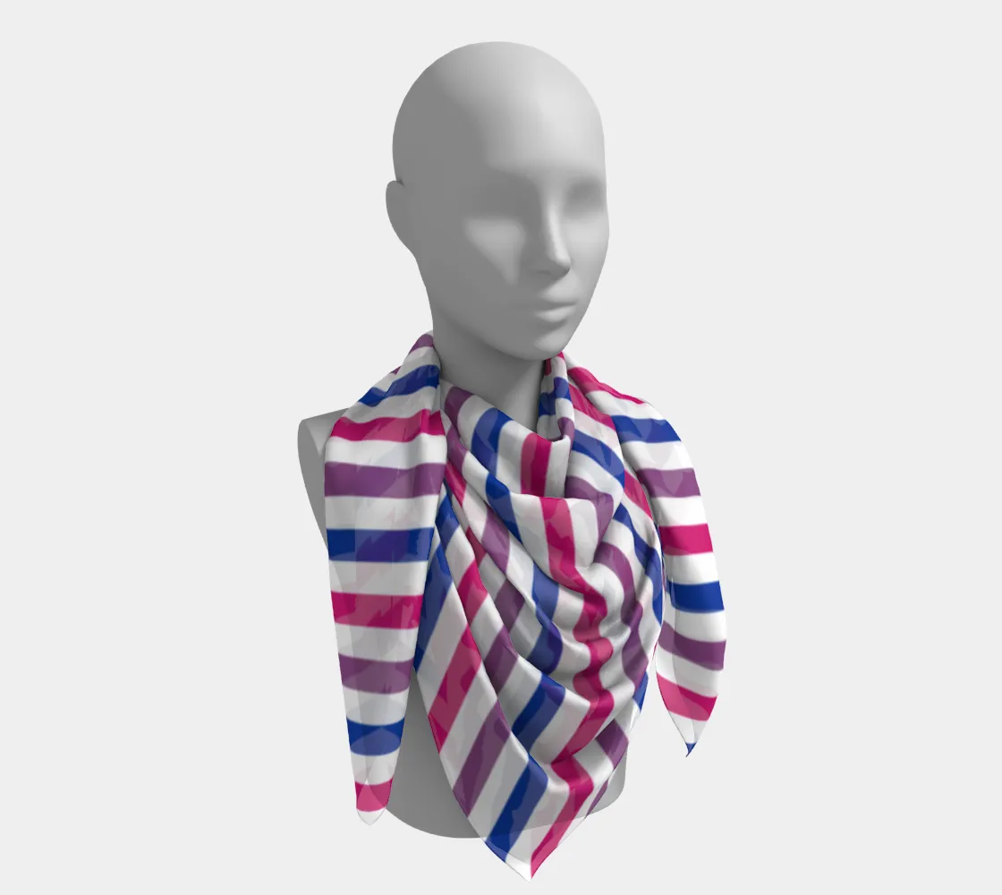 Bisexual Barber Striped  Square Scarf