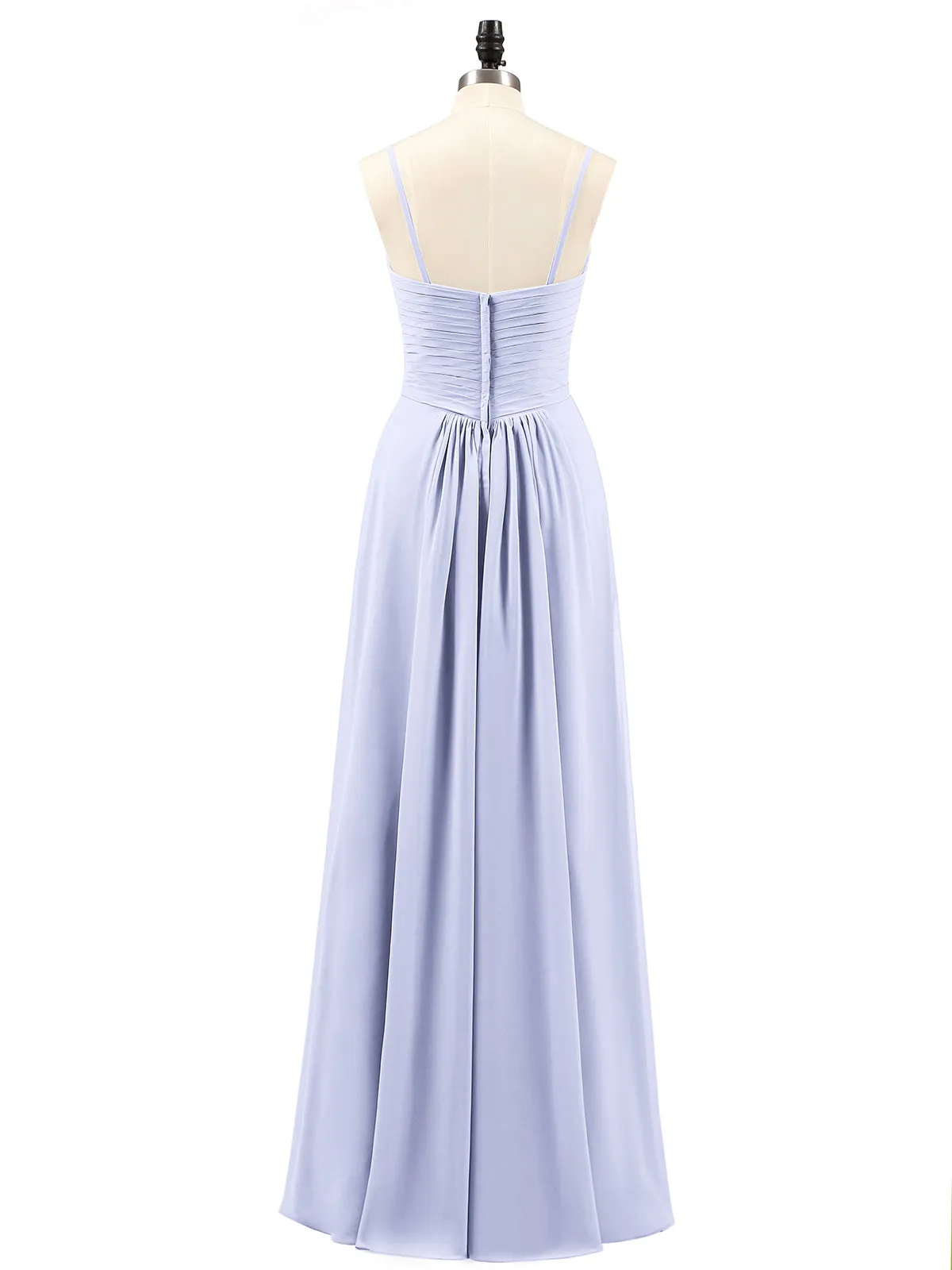 Chiffon Bridesmaid Dresses with Cascade Skirt-Lavender