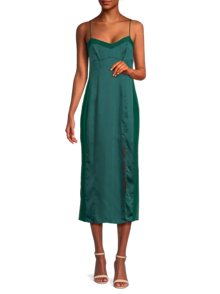 City Cool Intimately Free People slip dress, Evergreen