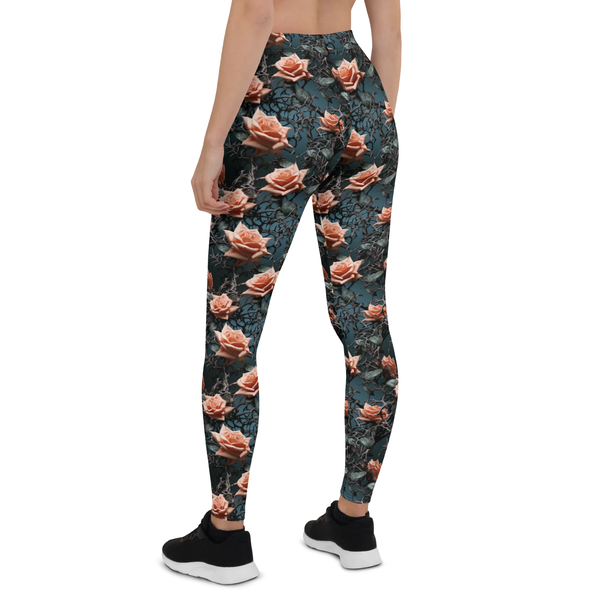 Colorful Roses and Thorns Leggings