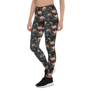 Colorful Roses and Thorns Leggings