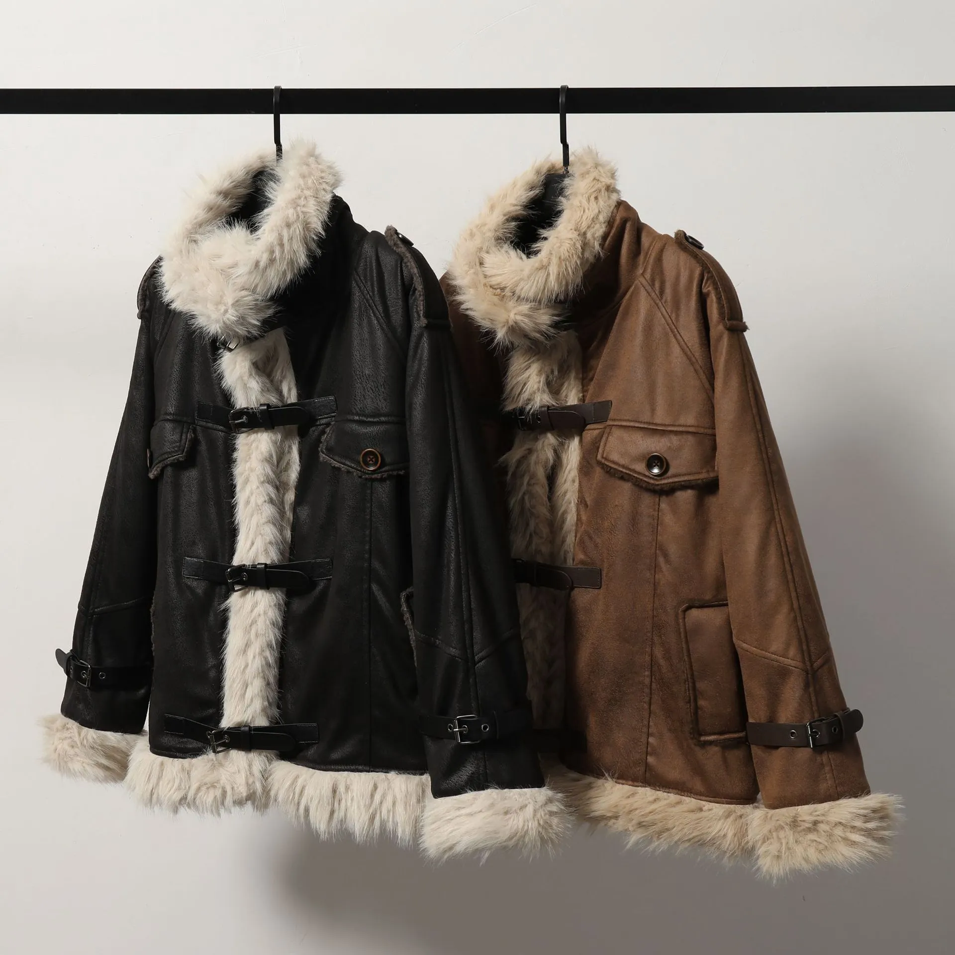 Complete Your Look with a Women's Shearling Leather Wool Coat