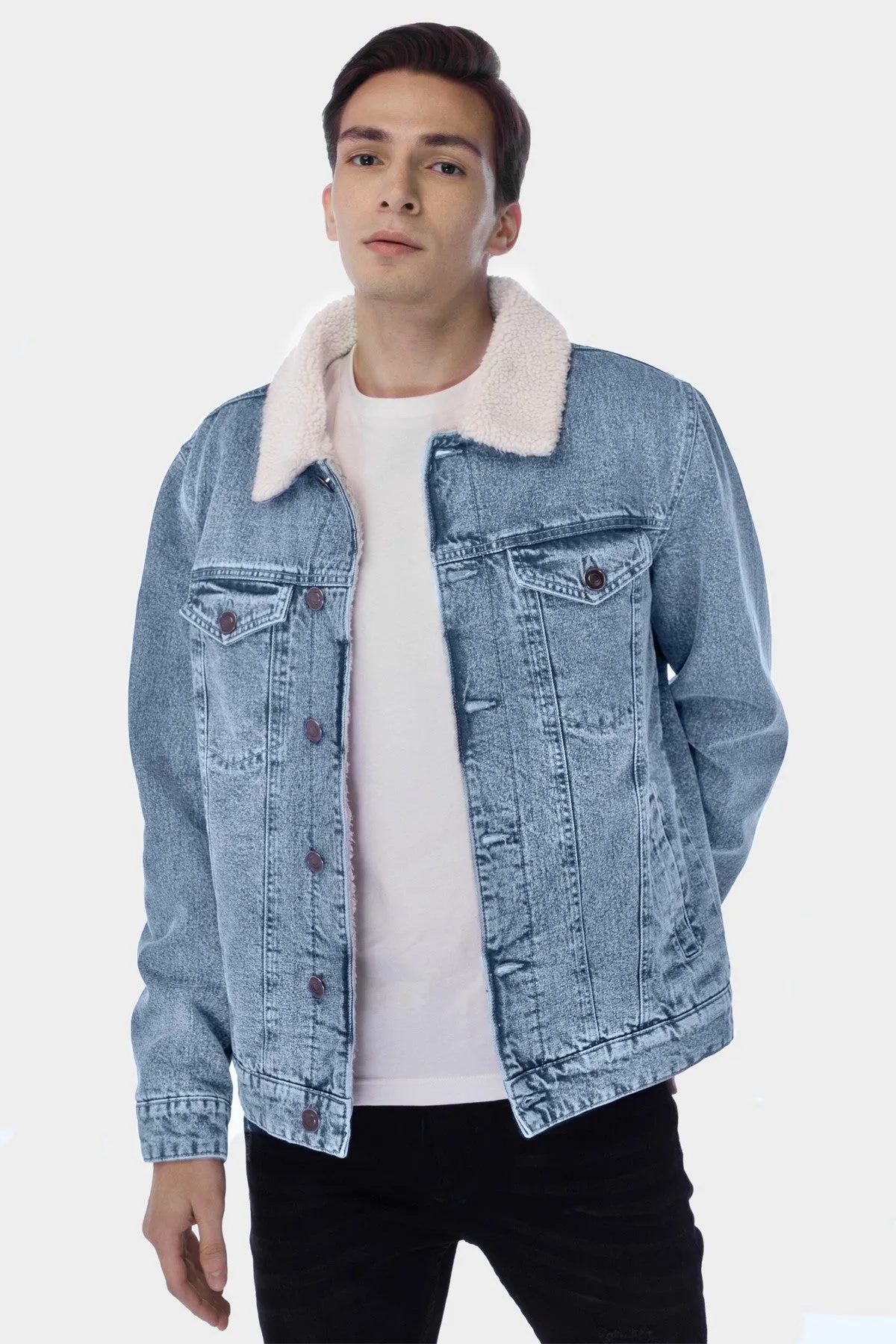 Denim Jacket For Men - Light Blue