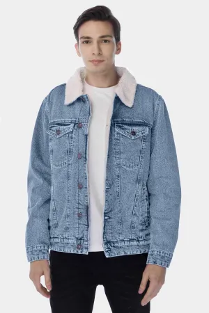 Denim Jacket For Men - Light Blue