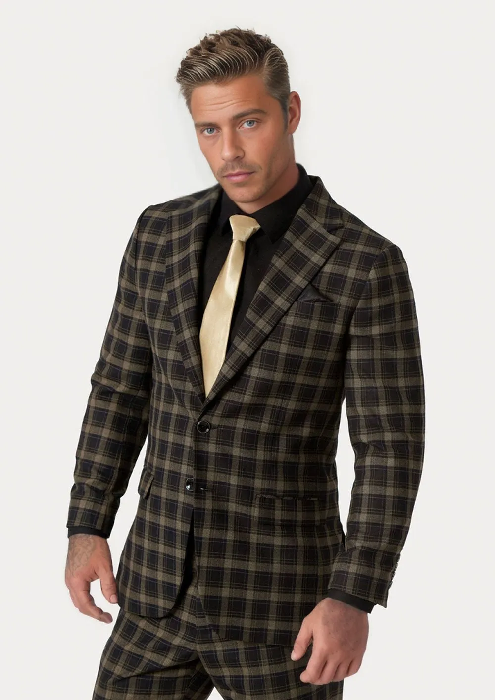 Ellis Black & Gold Check Jacket