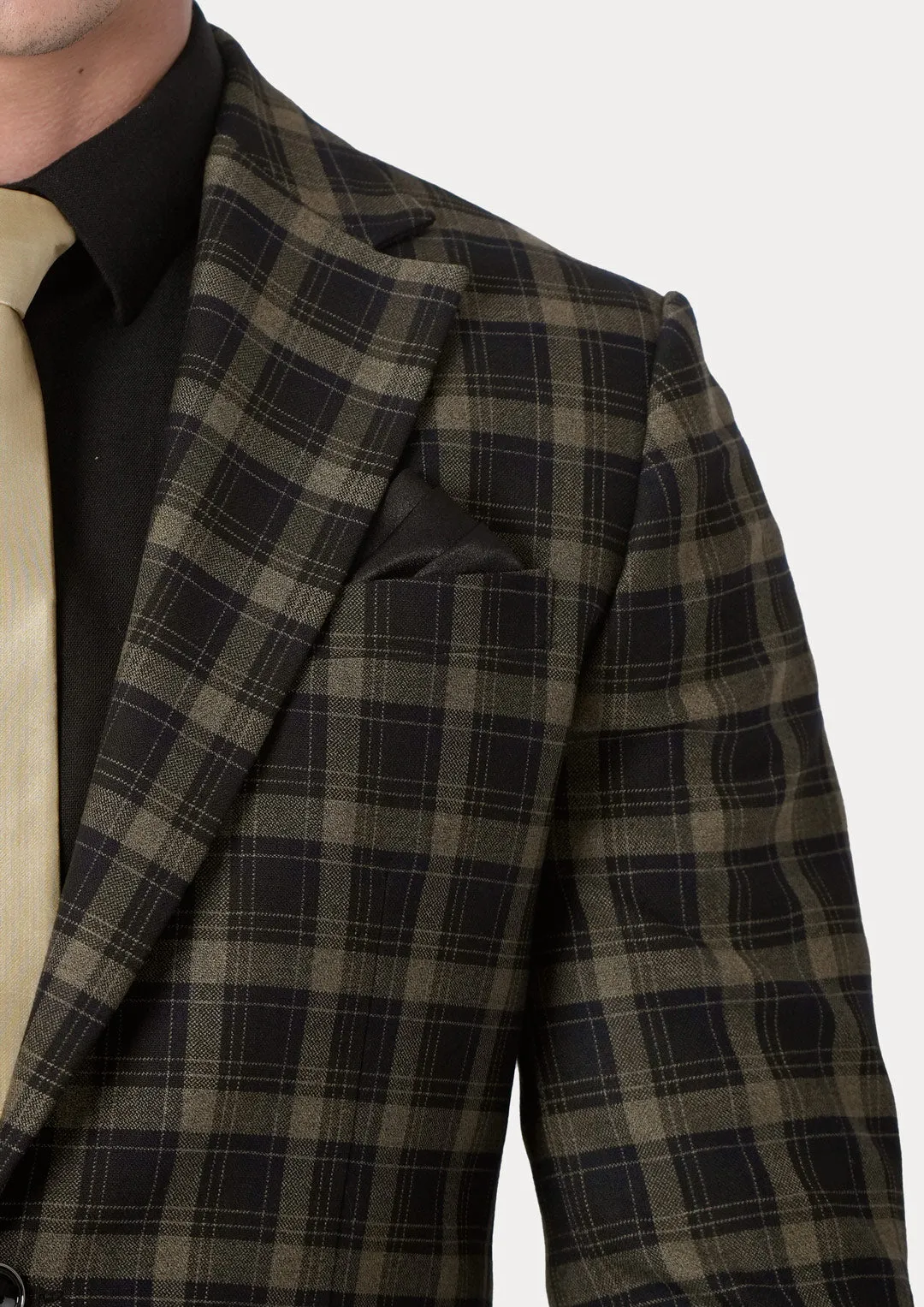 Ellis Black & Gold Check Jacket