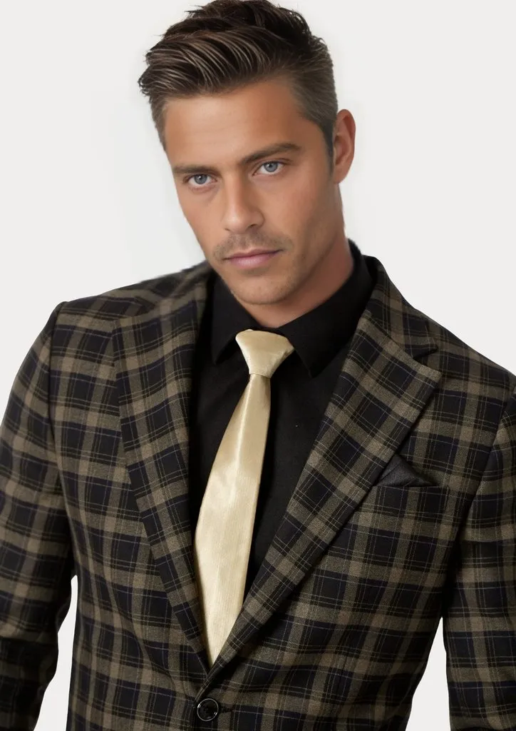 Ellis Black & Gold Check Jacket