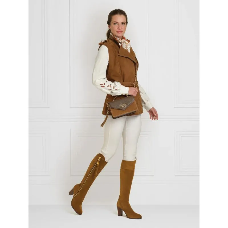 Fairfax & Favor Primrose Ladies Suede Gilet - Tan