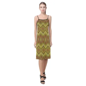 Fire Feather Yellow Alcestis Slip Dress