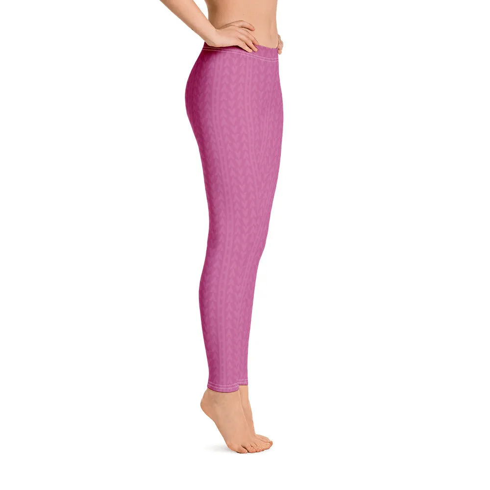 Fuchsia Bloom Low Waist Leggings