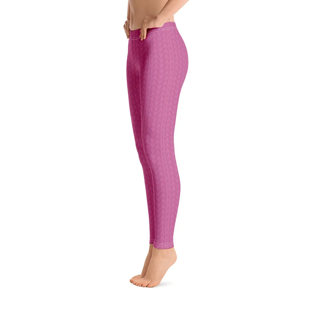 Fuchsia Bloom Low Waist Leggings