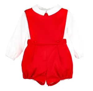 Holiday Overall Set- Red