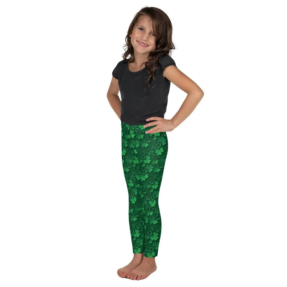 Irish 3D Shamrocks Kid's Leggings