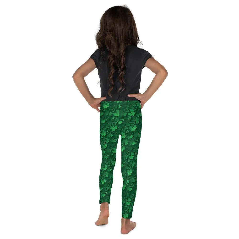 Irish 3D Shamrocks Kid's Leggings