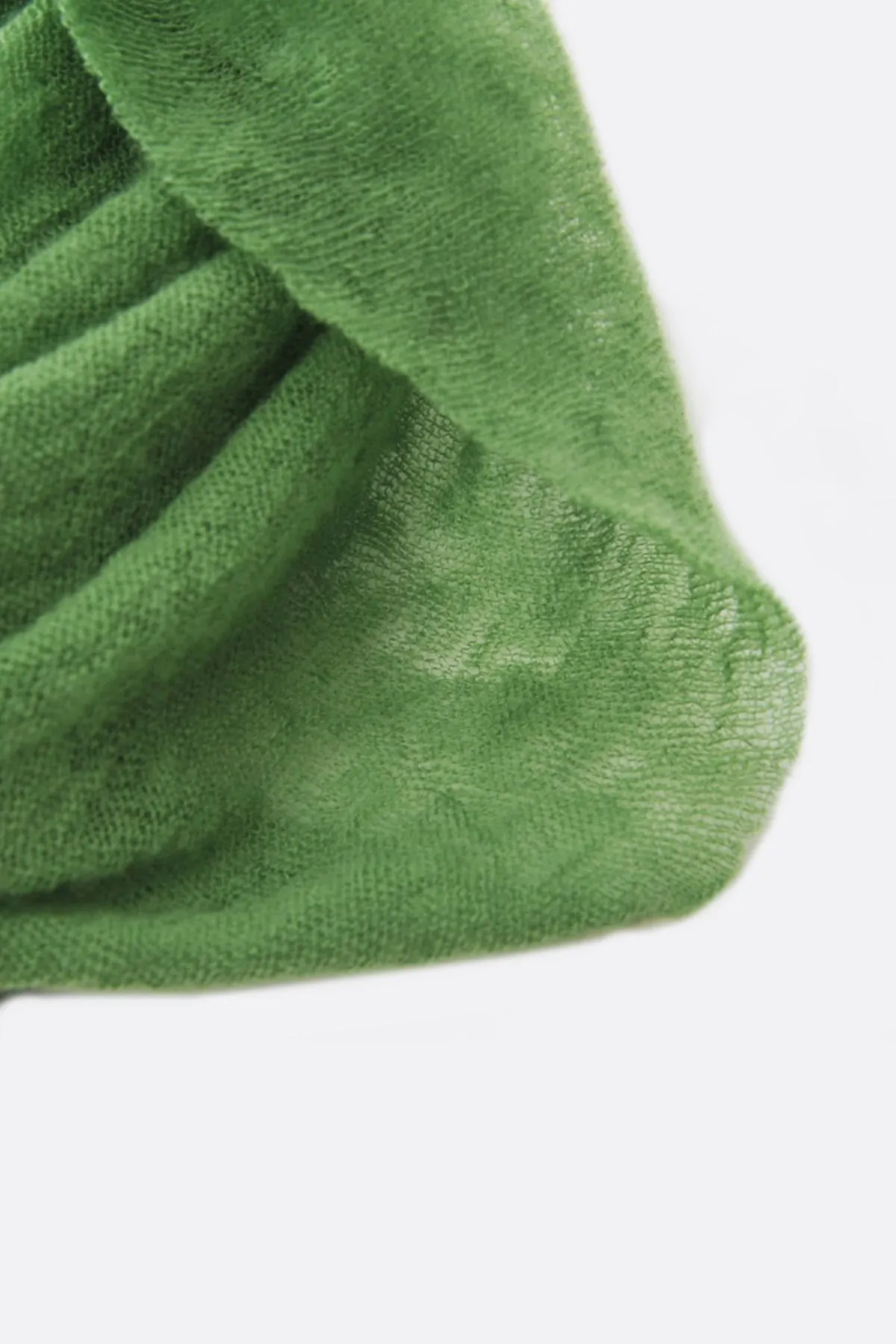 Kelly Green Cashmere Classic Knit Tube Scarf