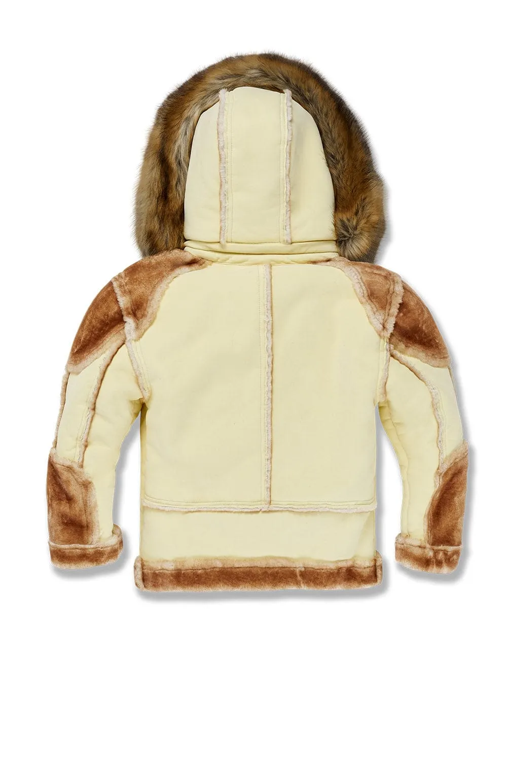 Kids El Jefe Shearling Moto Jacket (Pastel Yellow)