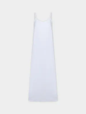 Linen Slip Dress-White