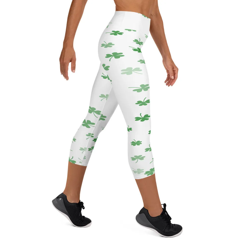 Lucky Clover Yoga Capri Leggings | Clover Capri Leggings, lioness-love