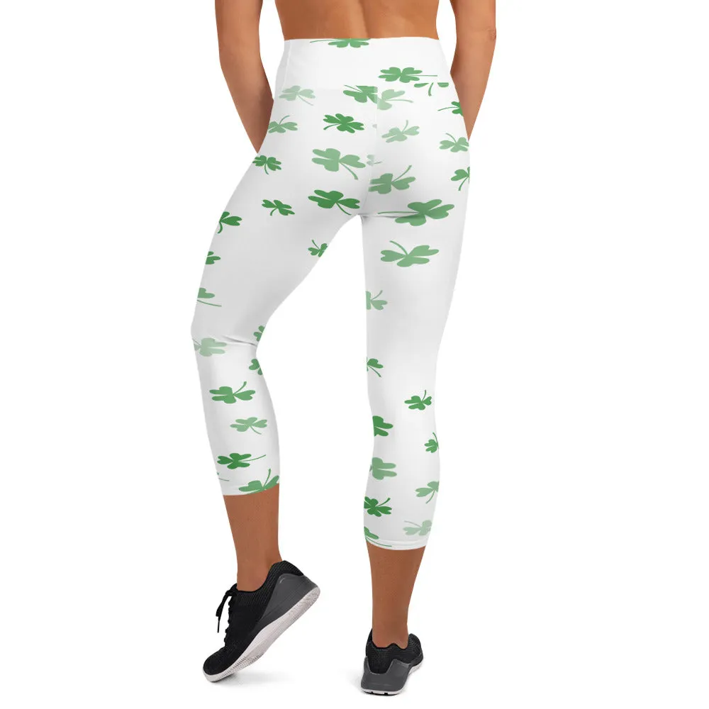 Lucky Clover Yoga Capri Leggings | Clover Capri Leggings, lioness-love