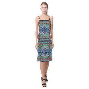 Medicine Blessing Turquoise Alcestis Slip Dress (Model D05)