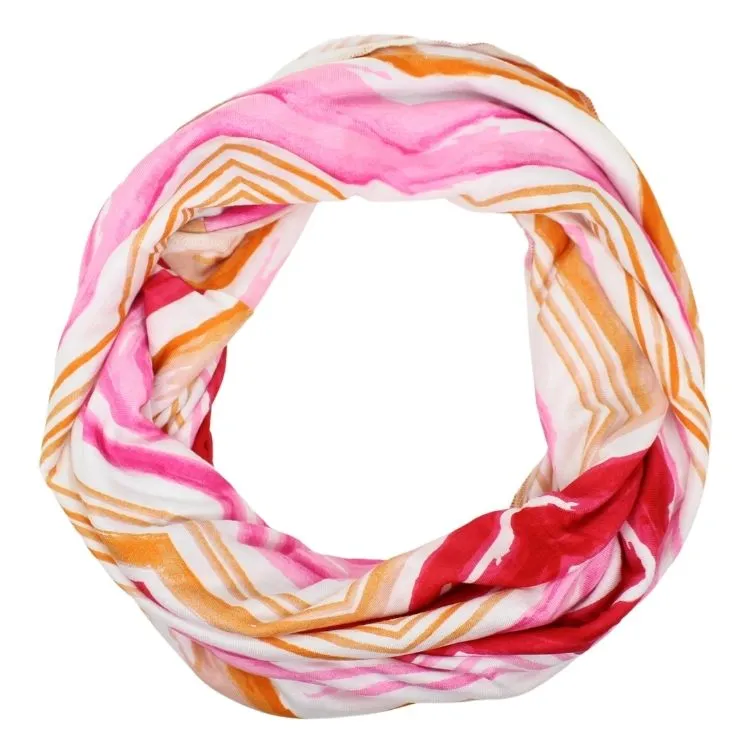 Patterned Jersey Infinity Scarf