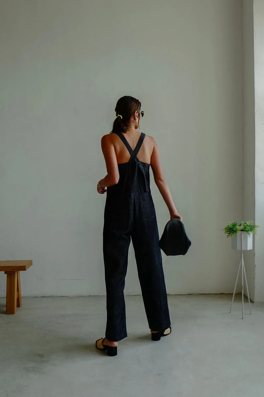 PREMIUM UNWASHED DENIM JUMPSUIT