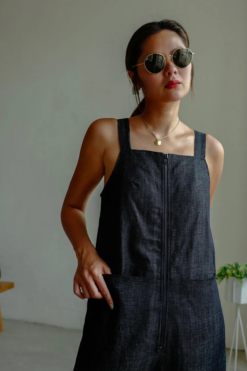 PREMIUM UNWASHED DENIM JUMPSUIT