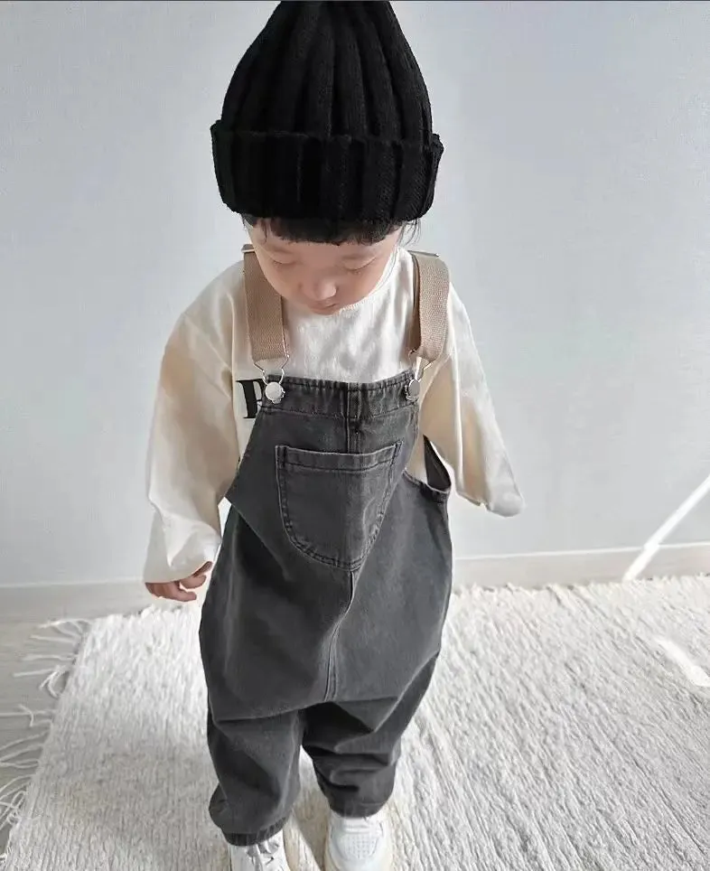 Retro Denim Suspenders Overall