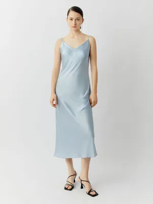 SILKINC Crystal Bias Cut V-Neck Long Slip Dress (Spirit slip)