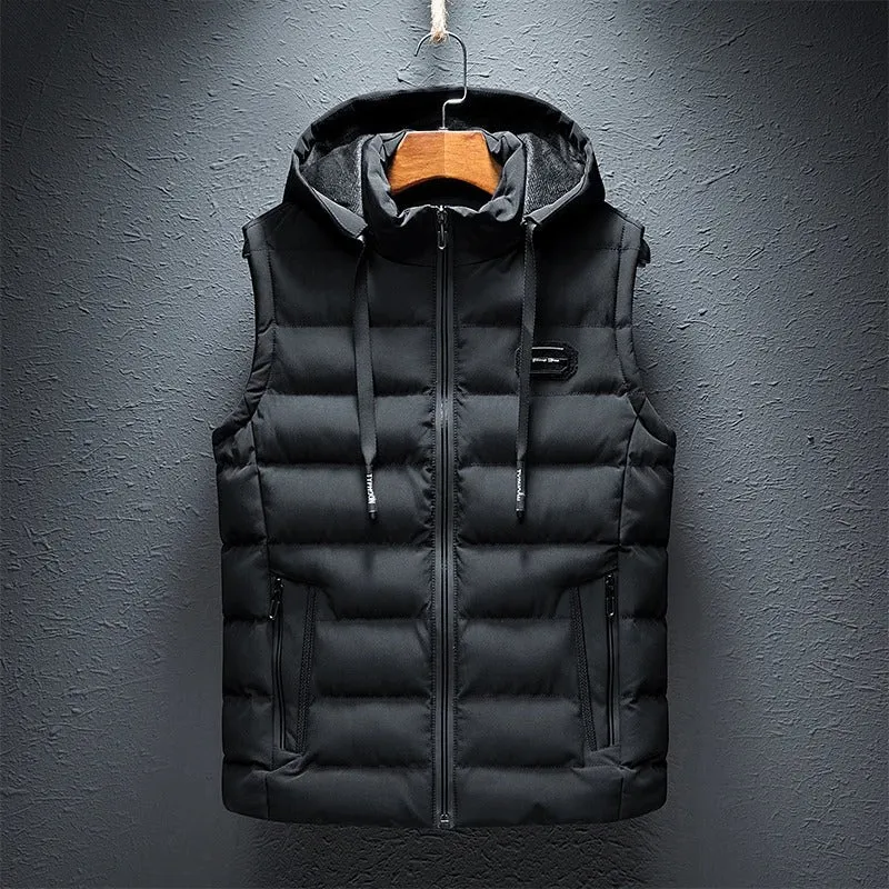 STEFAN™ | WARM HOODED VEST WITH ZIPPER FOR MEN