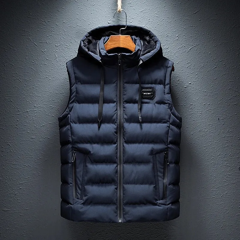 STEFAN™ | WARM HOODED VEST WITH ZIPPER FOR MEN