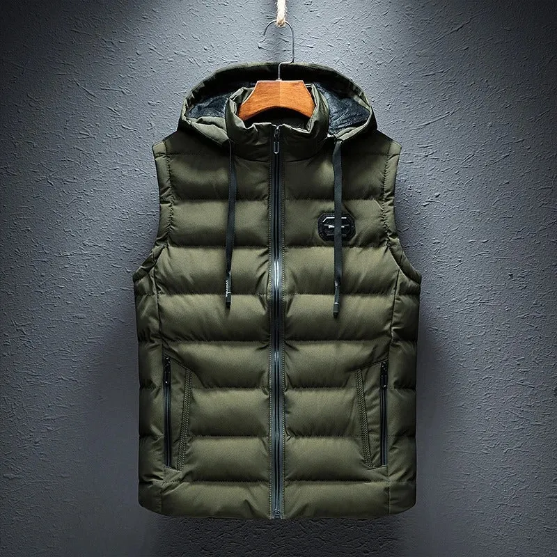 STEFAN™ | WARM HOODED VEST WITH ZIPPER FOR MEN