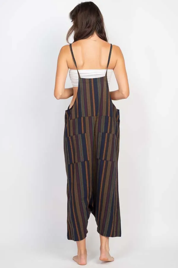 Stripe Oversized Overall