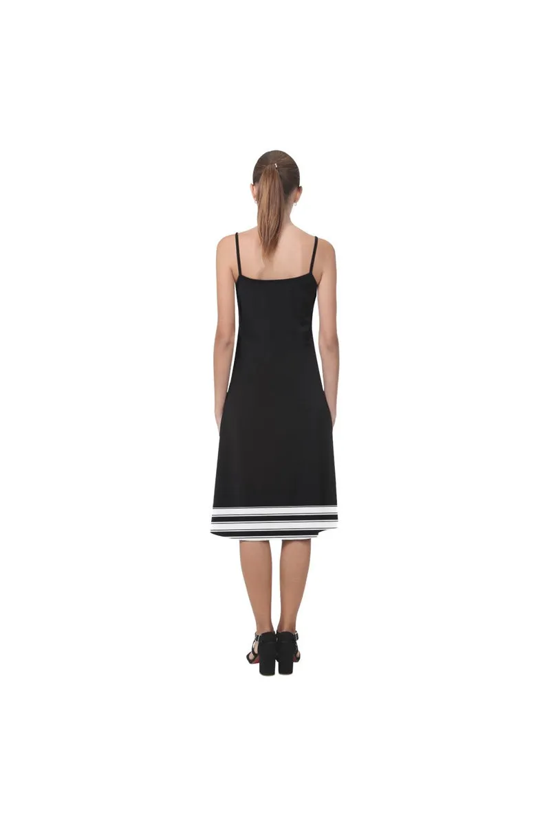 Striped Hem Alcestis Slip Dress (Model D05)