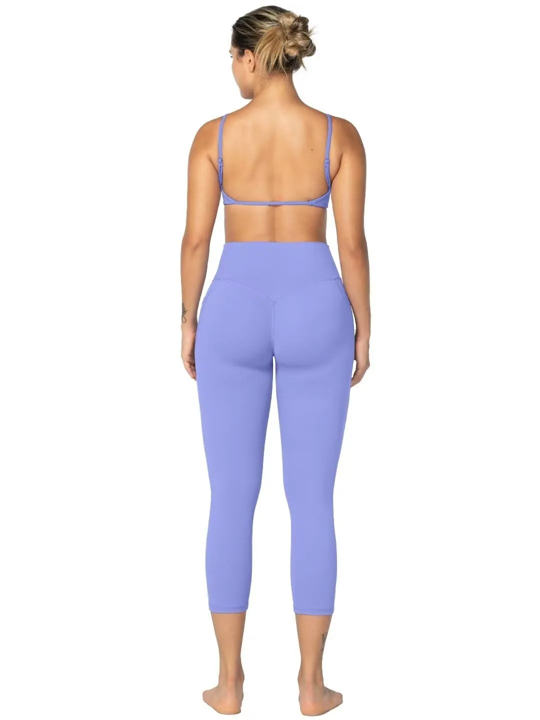 Sunzel Sunzfly Invisible Butt Scrunch Capri Leggings with Pockets for Women